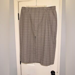Good American Gray Checkered Pencil Skirt